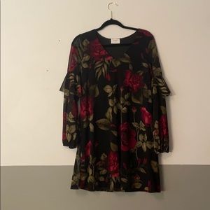 Black floral dress